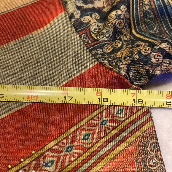 KRISTINE Size M Long Sleeve Tunic Rhinestone Embellished - Picture 8 of 11